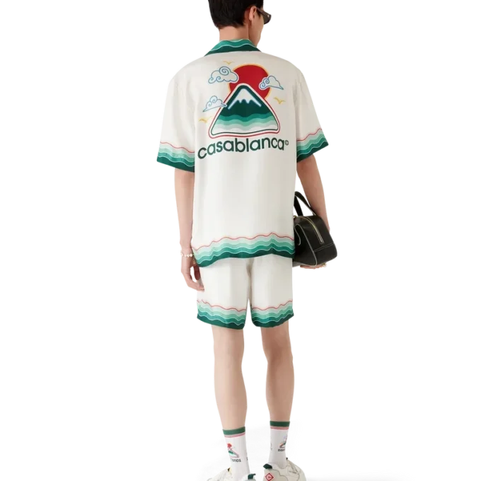 Montagne Ondulae Short Sleeve Silk Shirt Montagne Ondulae Short Sleeve Silk Shirt