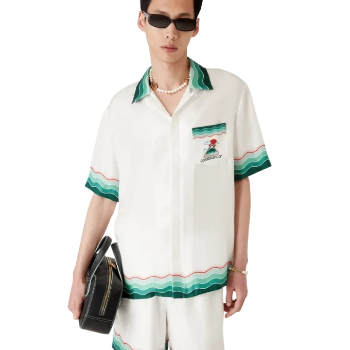 Montagne Ondulae Short Sleeve Silk Shirt Montagne Ondulae Short Sleeve Silk Shirt
