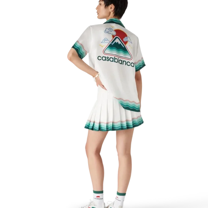 Tennis Pleated Silk Pleated Mini Skirt Tennis Pleated Silk Pleated Mini Skirt