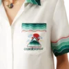 Montagne Ondulee Silk Short Sleeve Shirt