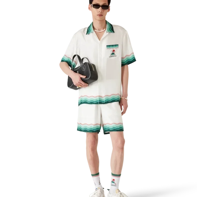 Montagne Ondulee Silk Shorts