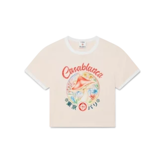 Mushroom Emblem Cropped T-Shirt