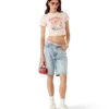 Mushroom Emblem Cropped T-Shirt