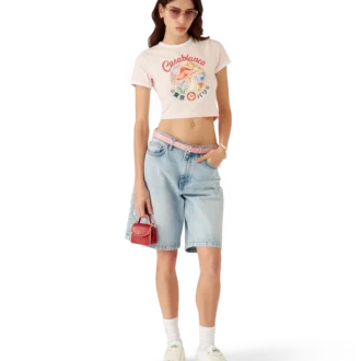 Mushroom Emblem Cropped T-Shirt