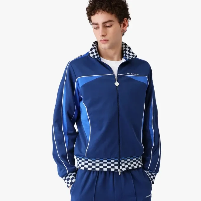 Navy Cyber Tricot Track Jacket Navy Cyber Tricot Track Jacket