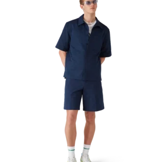 Navy Monogram Shorts