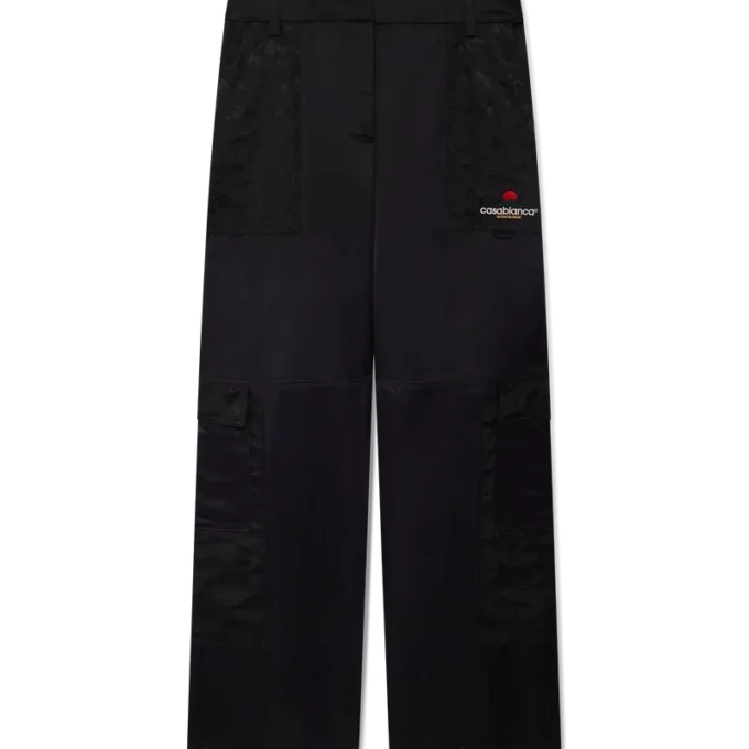 Nylon and Satin Mountain Camo Cargo Trousers Nylon and Satin Mountain Camo Cargo Trousers