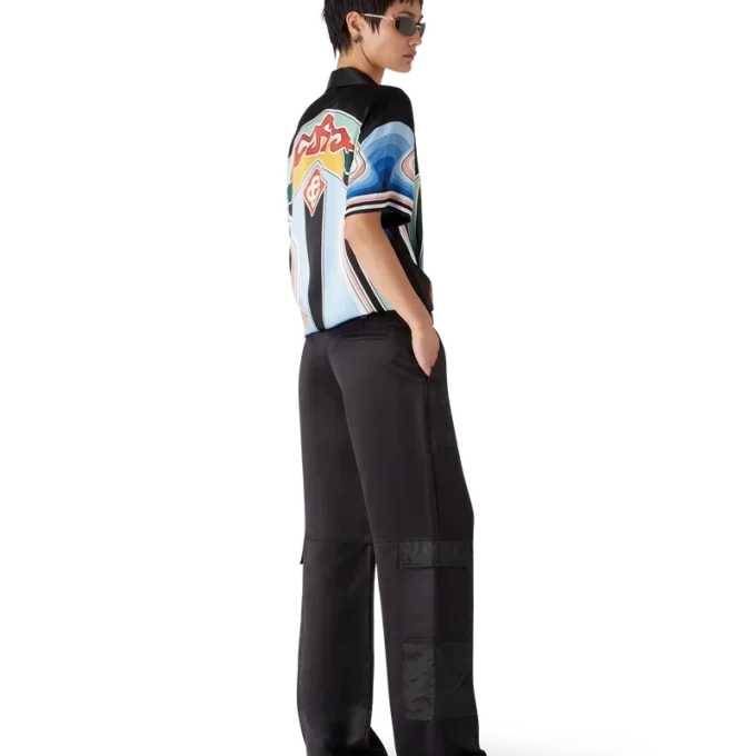 Nylon and Satin Mountain Camo Cargo Trousers Nylon and Satin Mountain Camo Cargo Trousers