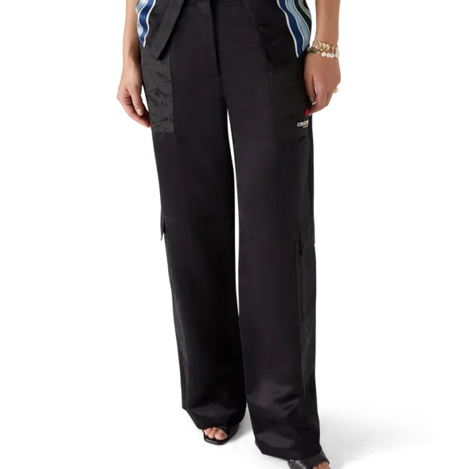 Nylon and Satin Mountain Camo Cargo Trousers Nylon and Satin Mountain Camo Cargo Trousers