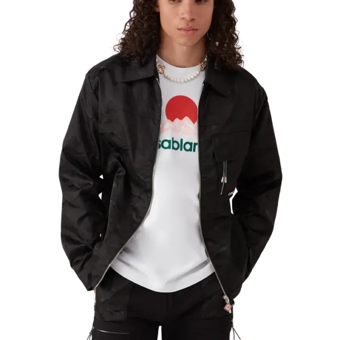 Nylon Mountain Short Sleeve Camo Zip Shirt