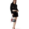 Open Weave Cropped Tailored Jacket