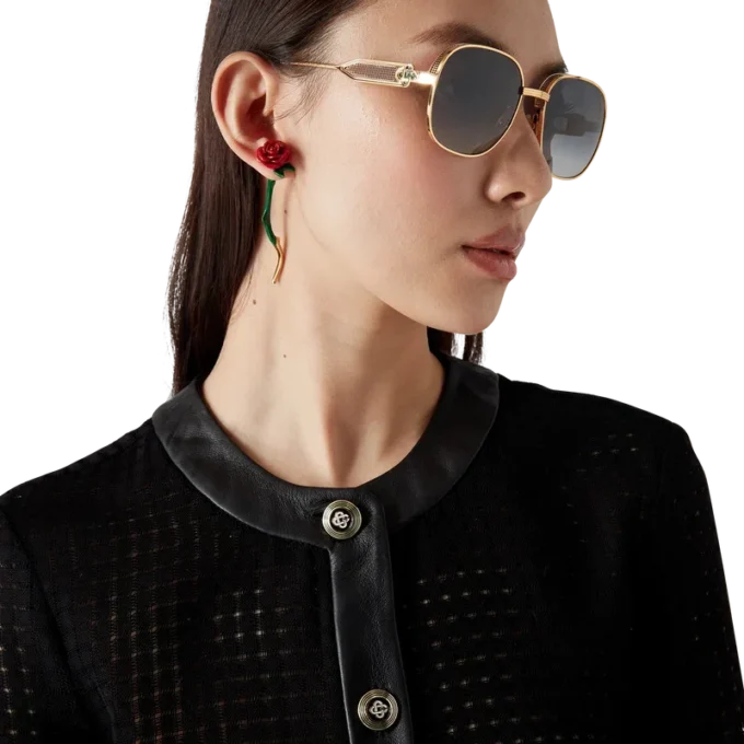 Open Weave Cropped Tailored Jacket