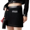 Open Weave Tailored Mini Skirt Open Weave Tailored Mini Skirt