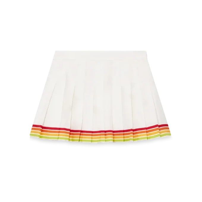 Orange Mascot Pleated Silk Twill Skirt Orange Mascot Pleated Silk Twill Skirt