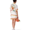 Orange Mascot Pleated Silk Twill Skirt Orange Mascot Pleated Silk Twill Skirt