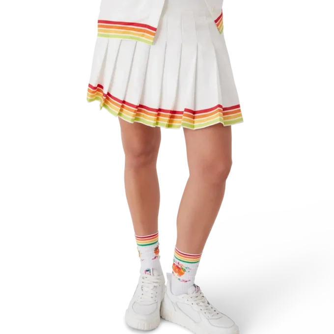 Orange Mascot Pleated Silk Twill Skirt Orange Mascot Pleated Silk Twill Skirt