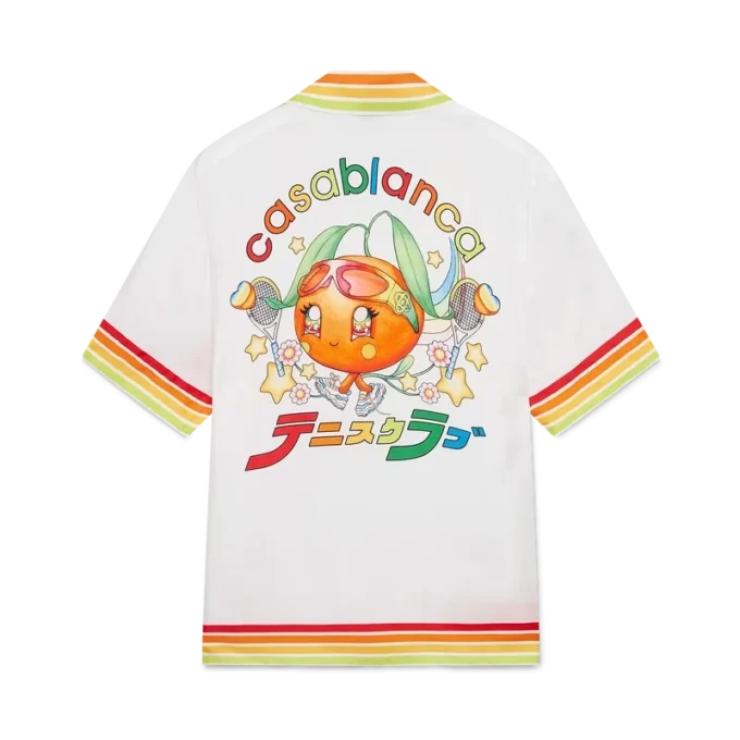 Orange Mascot Short Sleeve Silk Twill Shirt Orange Mascot Short Sleeve Silk Twill Shirt