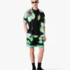 Orchid Glitch Short Sleeve Silk Shirt Orchid Glitch Short Sleeve Silk Shirt
