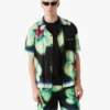 Orchid Glitch Short Sleeve Silk Shirt Orchid Glitch Short Sleeve Silk Shirt