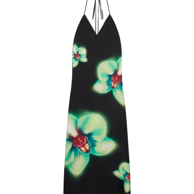 Orchid Glitch Silk Dress Orchid Glitch Silk Dress