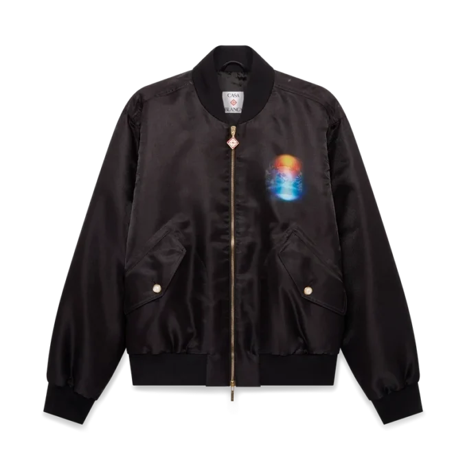 Organza Gradient Bomber Jacket