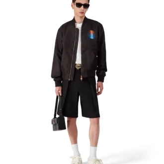 Organza Gradient Bomber Jacket