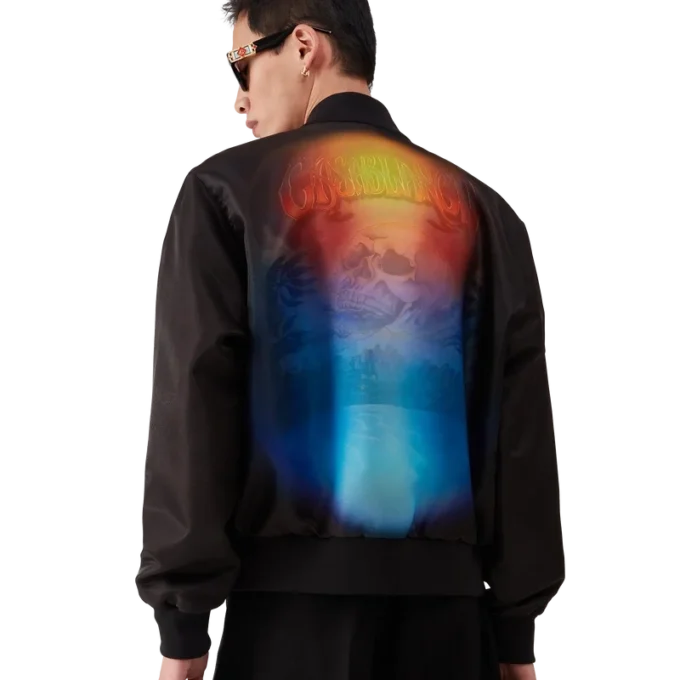 Organza Gradient Bomber Jacket