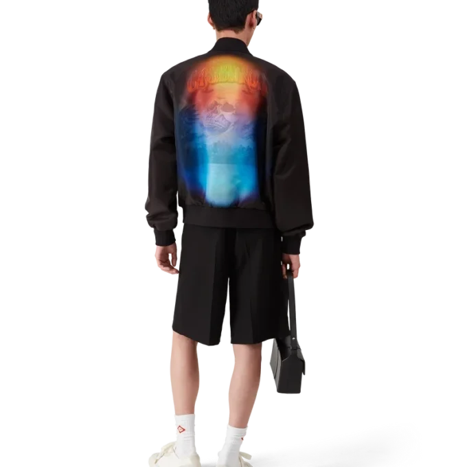 Organza Gradient Bomber Jacket