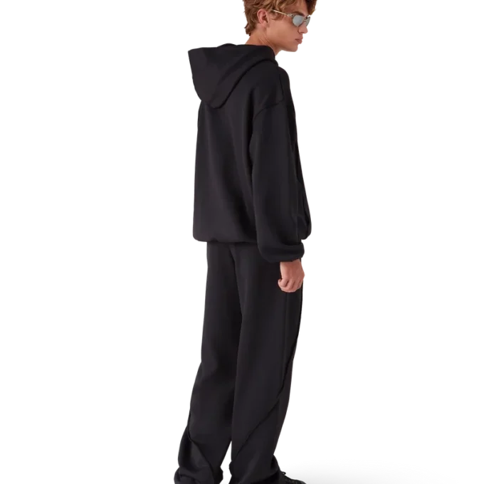 Oversized Panelled Hooded Sweatshirt