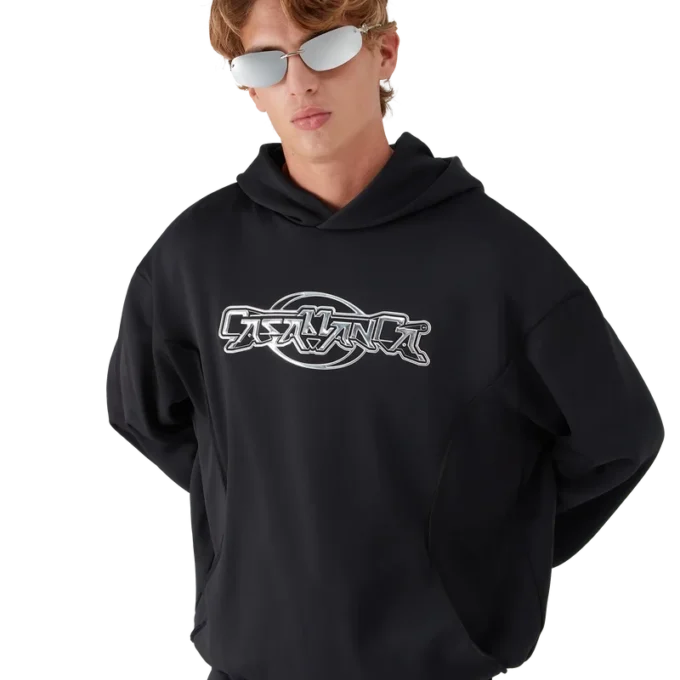 Oversized Panelled Hooded Sweatshirt