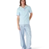 Pale Blue Jacquard Short Sleeve Jacquard Polo Shirt Pale Blue Jacquard Short Sleeve Jacquard Polo Shirt