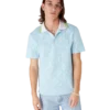 Pale Blue Jacquard Short Sleeve Jacquard Polo Shirt Pale Blue Jacquard Short Sleeve Jacquard Polo Shirt