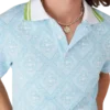 Pale Blue Jacquard Short Sleeve Jacquard Polo Shirt Pale Blue Jacquard Short Sleeve Jacquard Polo Shirt