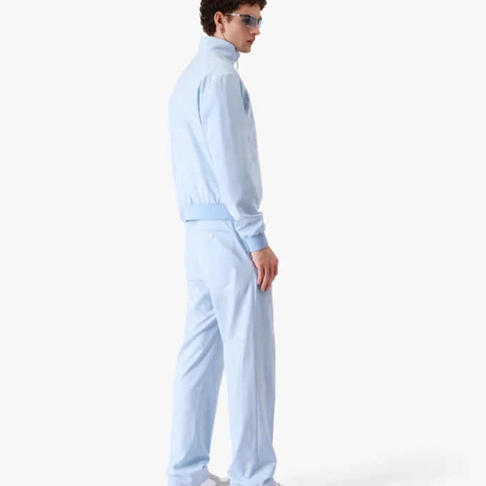Pale Blue Jacquard Zip Jacket Pale Blue Jacquard Zip Jacket