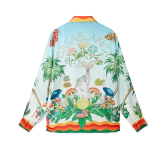 Palm Springs Tennis Club Cuban Collar Silk Shirt