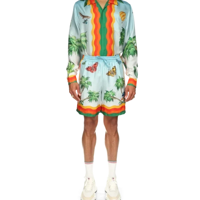 Palm Springs Tennis Club Silk Shorts