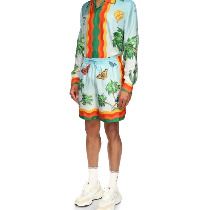 Palm Springs Tennis Club Silk Shorts