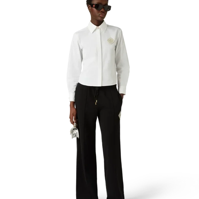 Pearl Diamond Patch Cotton Shirt Pearl Diamond Patch Cotton Shirt