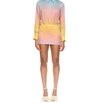 Ping Pong Gradient Silk Skirt