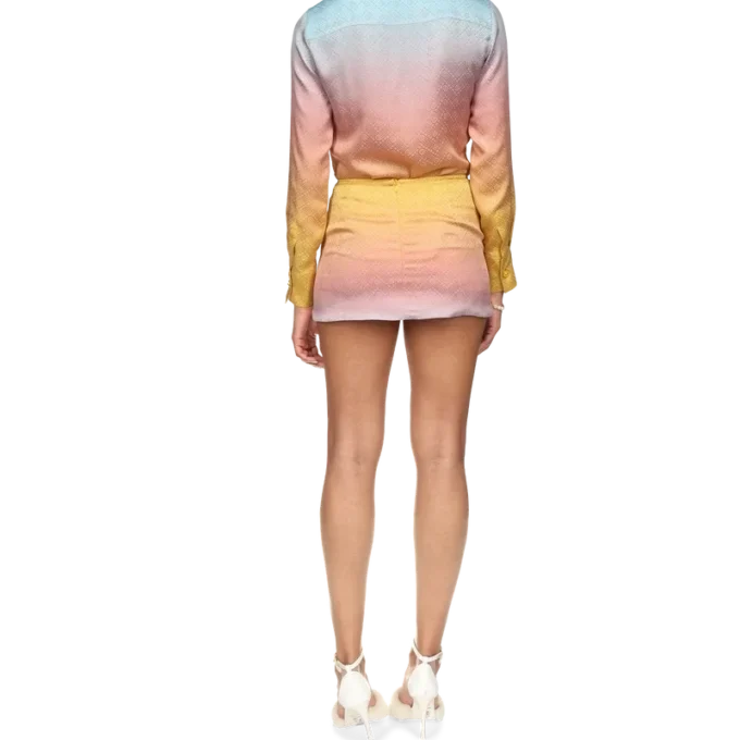 Ping Pong Gradient Silk Skirt
