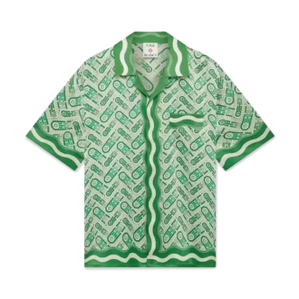 Ping Pong Short Sleeve Silk Shirt