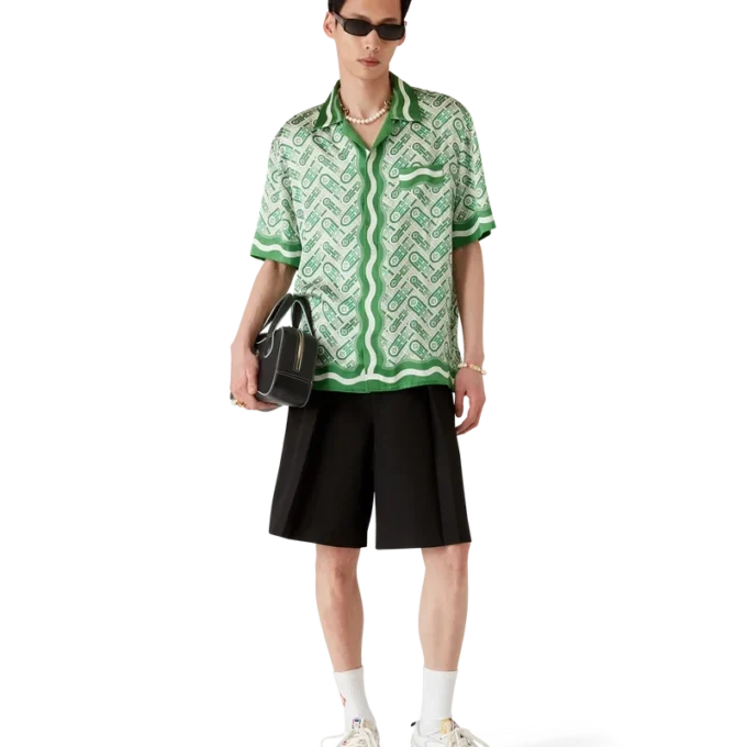 Ping Pong Short Sleeve Silk Shirt Ping Pong Short Sleeve Silk Shirt