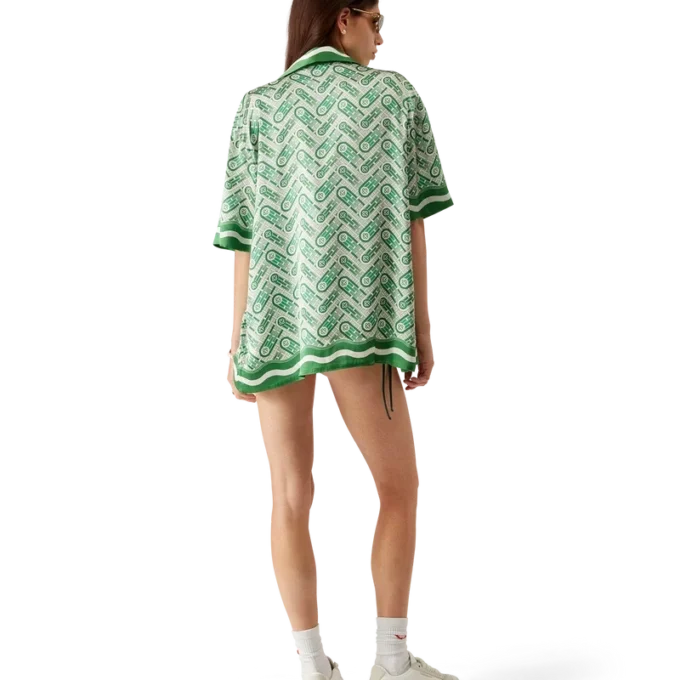 Ping Pong Short Sleeve Silk Shirt Ping Pong Short Sleeve Silk Shirt