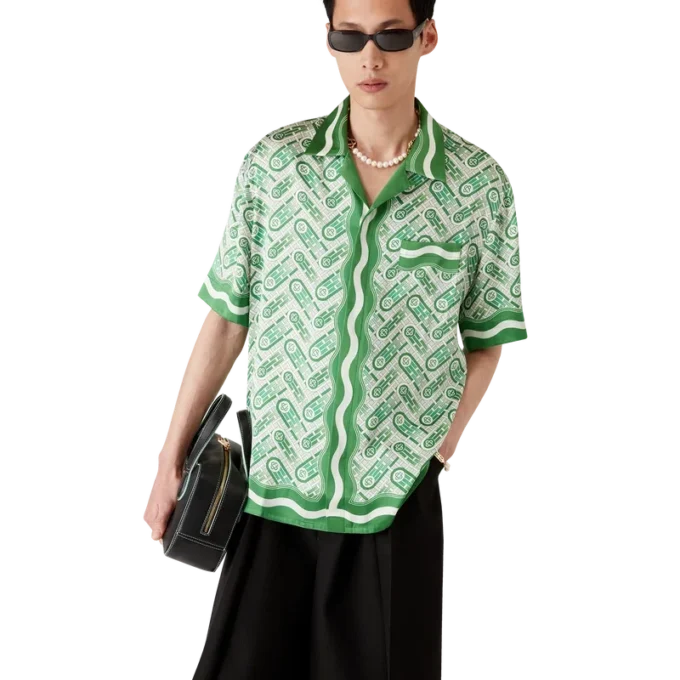 Ping Pong Short Sleeve Silk Shirt Ping Pong Short Sleeve Silk Shirt