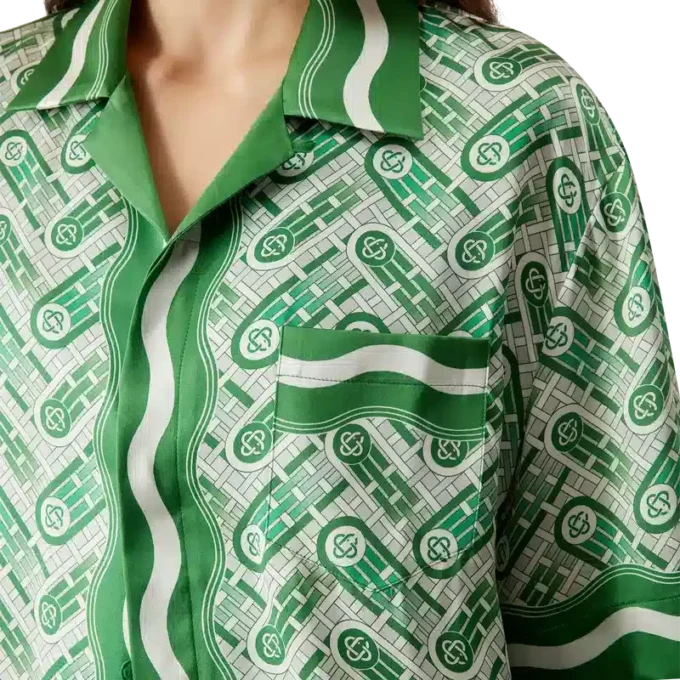 Ping Pong Short Sleeve Silk Shirt Ping Pong Short Sleeve Silk Shirt