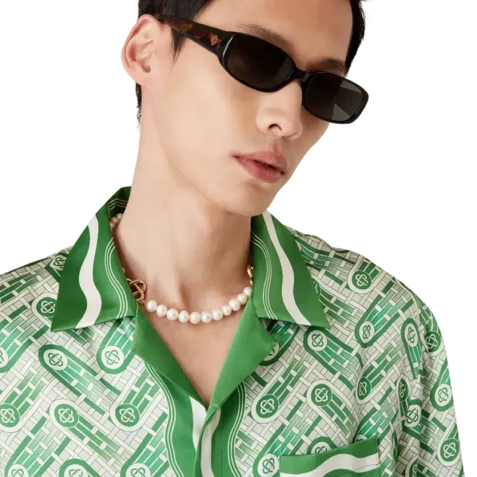 Ping Pong Short Sleeve Silk Shirt Ping Pong Short Sleeve Silk Shirt