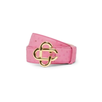 Pink Embossed Cc Logo Belt