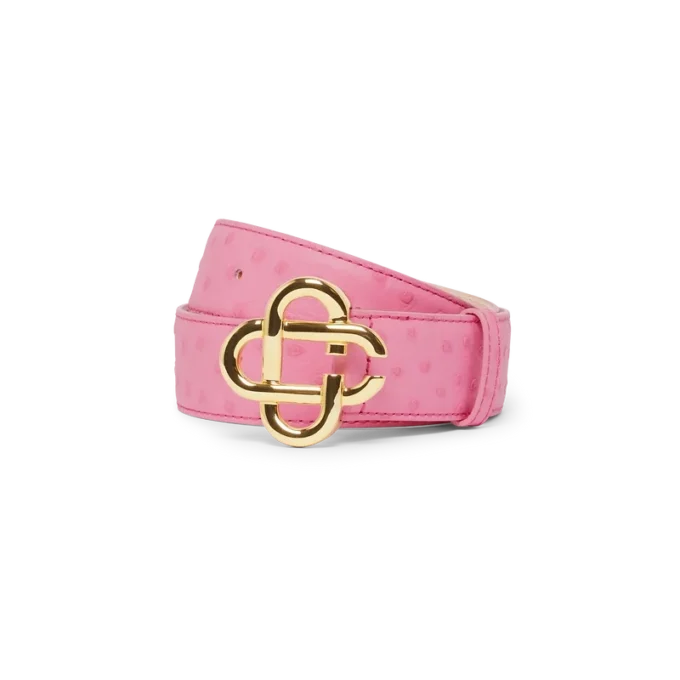Pink Embossed Cc Logo Belt Pink Embossed Cc Logo Belt