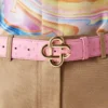 Pink Embossed Cc Logo Belt Pink Embossed Cc Logo Belt