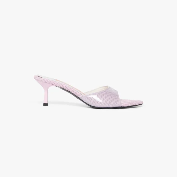 Pink Heeled Mule Sandals Pink Heeled Mule Sandals